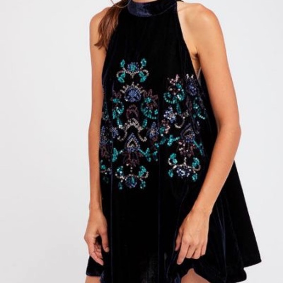 Free people velvet sequin swing dress - Picture 6 of 8